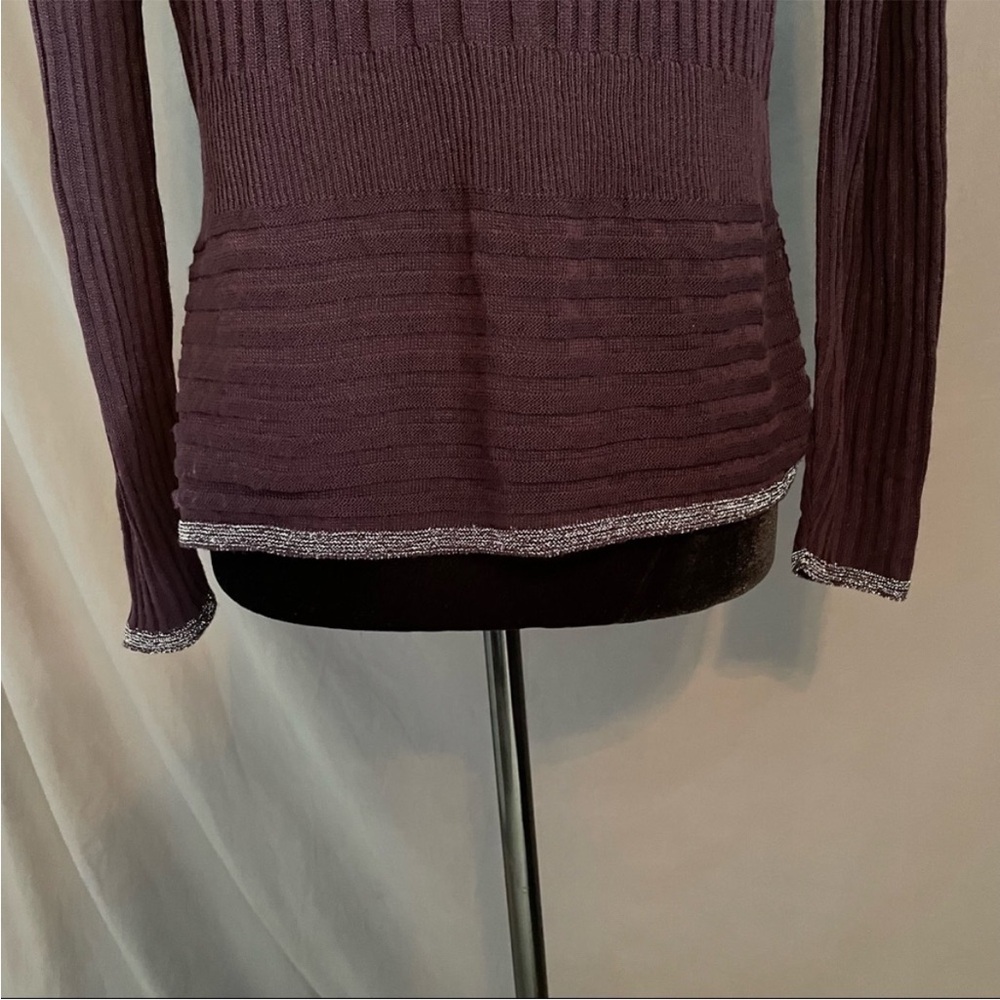 914. NWOT - Apt 9 Purple and Silver Cardigan - Picture 7 of 8